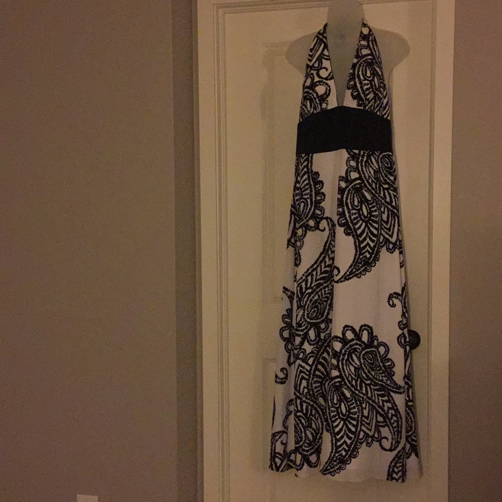White House black market floor length dress